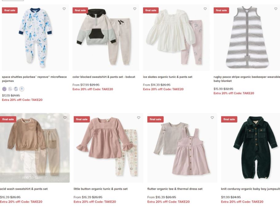 A screenshot of a sale online at Burt's Bees