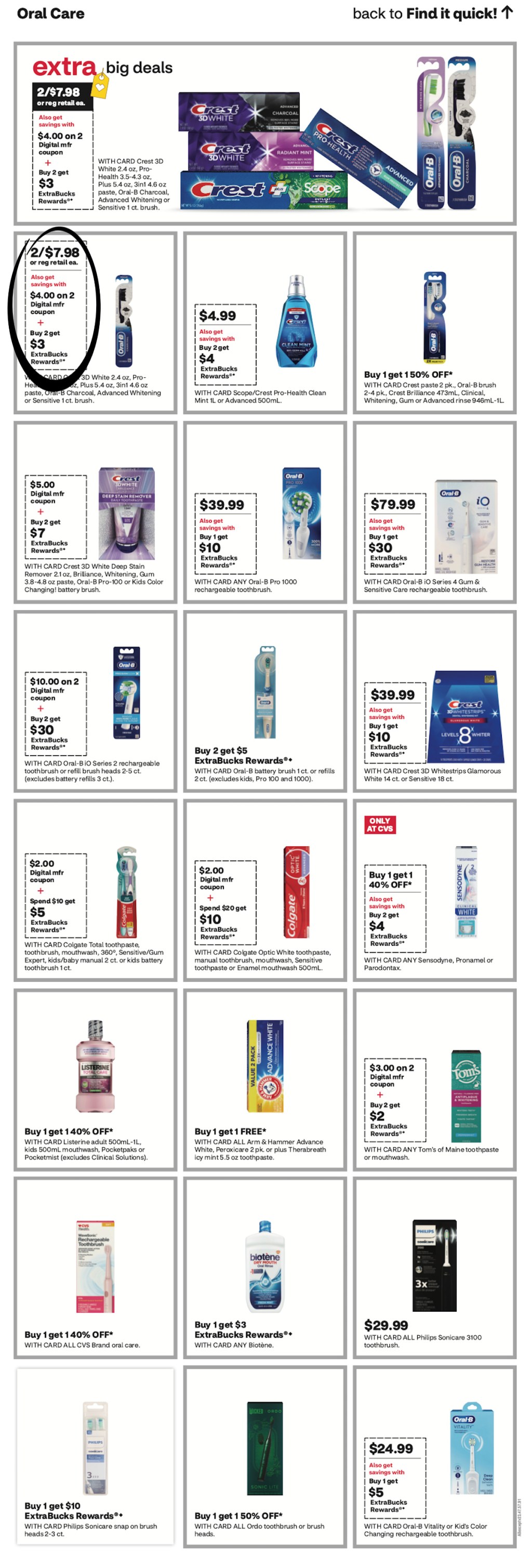 page from CVS ad