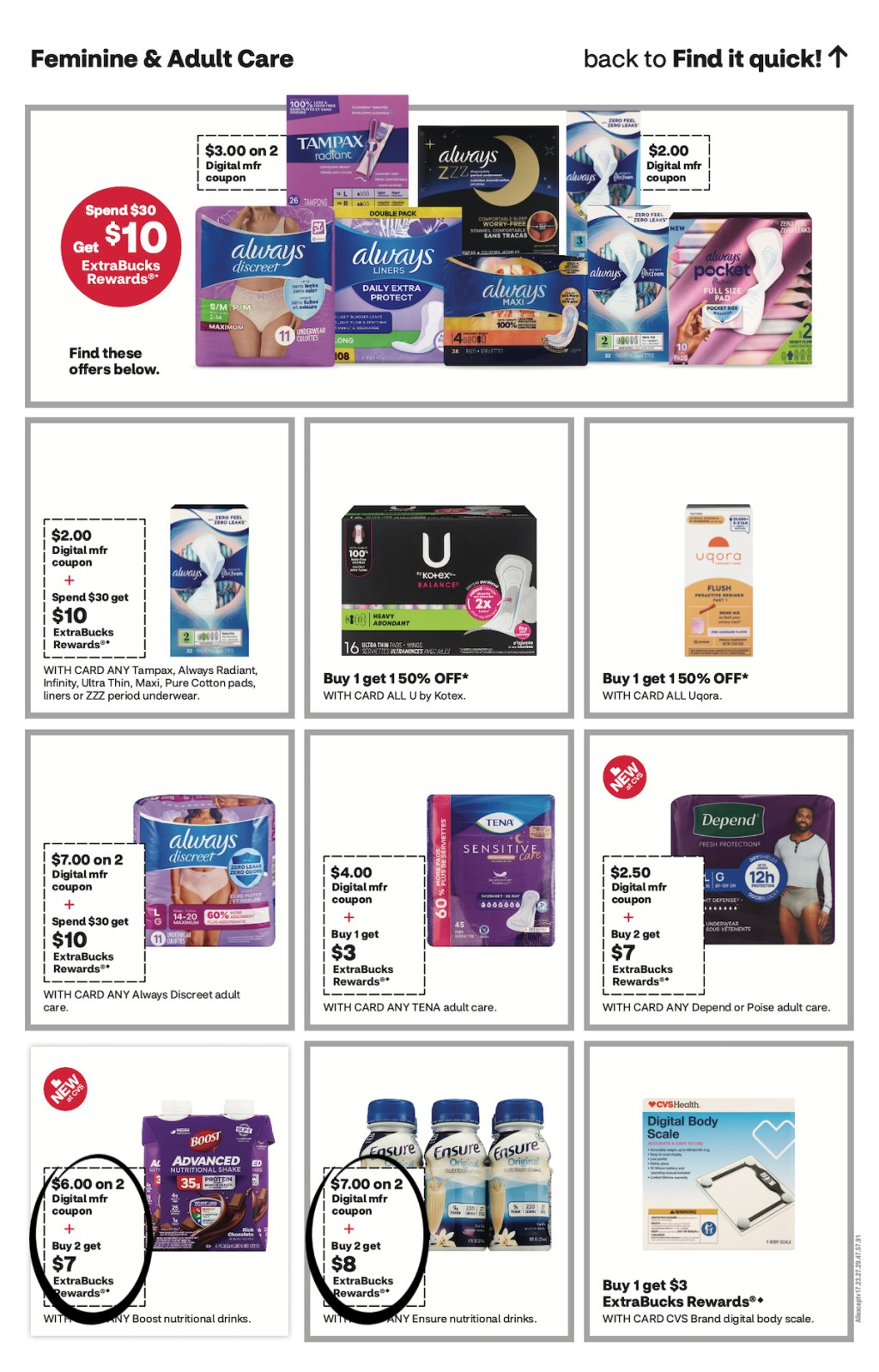 page from CVS ad