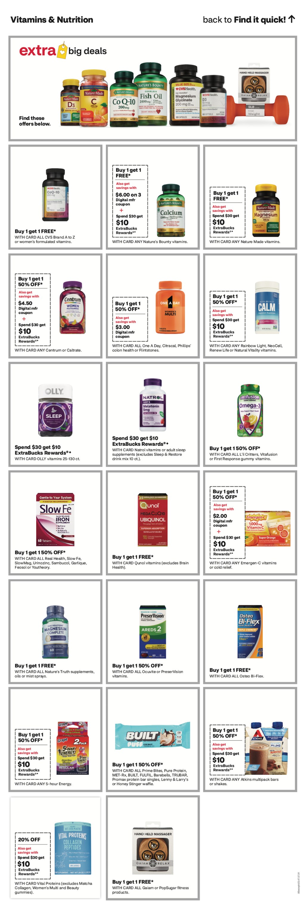 page from CVS ad