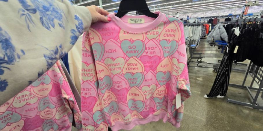 Walmart Valentine’s Day Tees & Sweatshirts from $3.50
