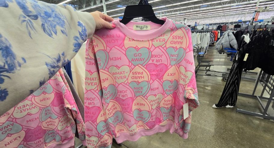 Walmart Valentine’s Day Tees & Sweatshirts from $3.50