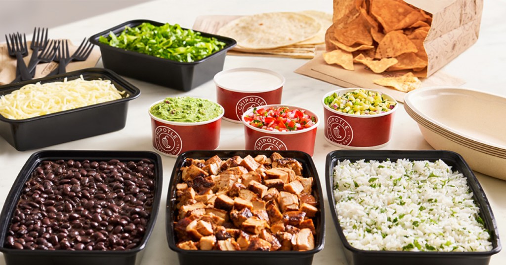 Chipotle Dinner Kits on display in kitchen