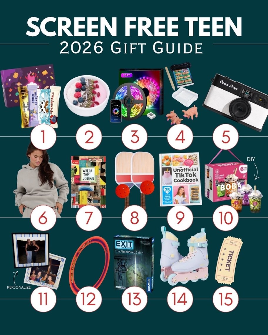 screen free teen 2026 gift guide with random items