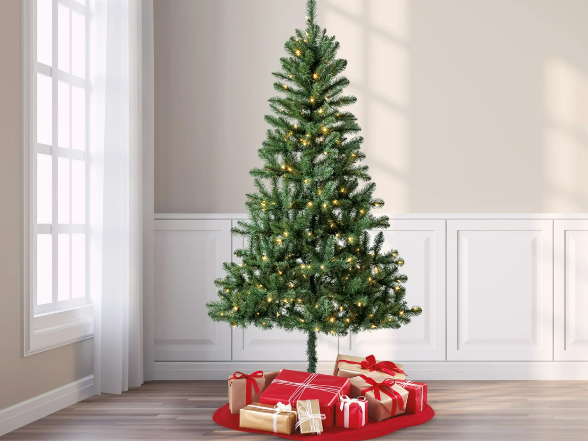 Walmart Christmas Tree Clearance: 6.5′ Pre-Lit Tree Only $24
