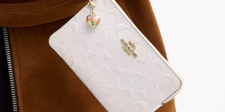 Coach Wristlet w/ Heart Charm Just $39 (Reg. $88) – Mother’s Day Gift Idea