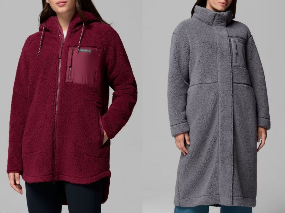 Stock images of two Columbia Women's Fleece Jackets