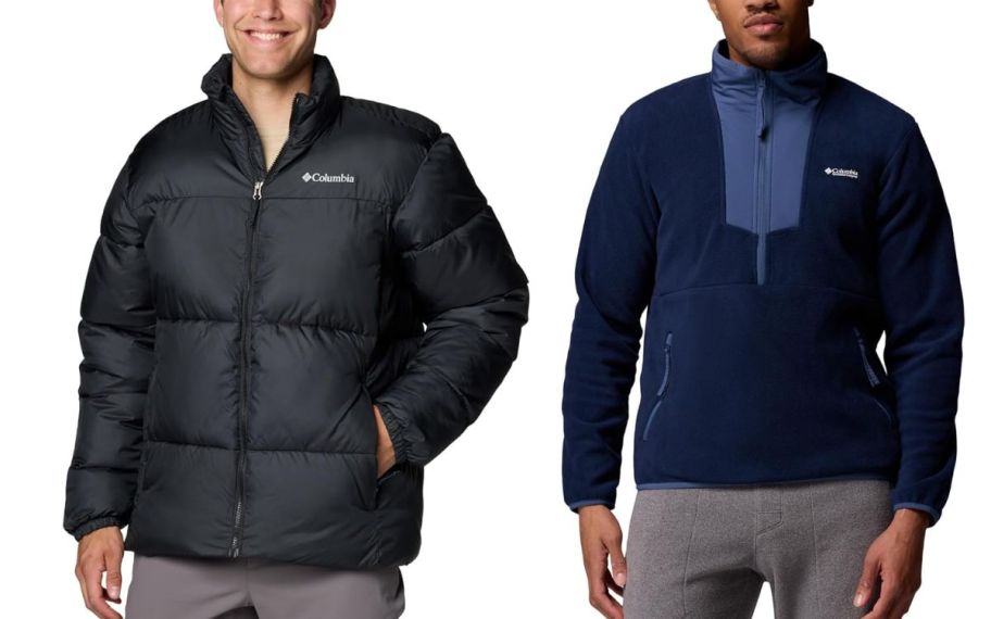 stock image of two columbia mens jackets