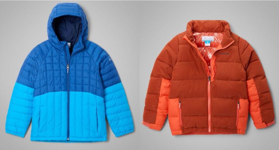 Stock images of two Columbia Kids jackets