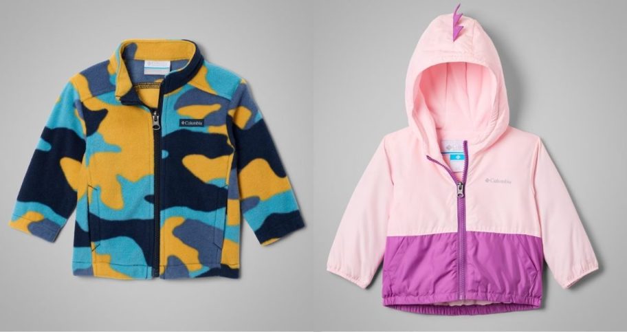 Stock images two Columbia baby jackets