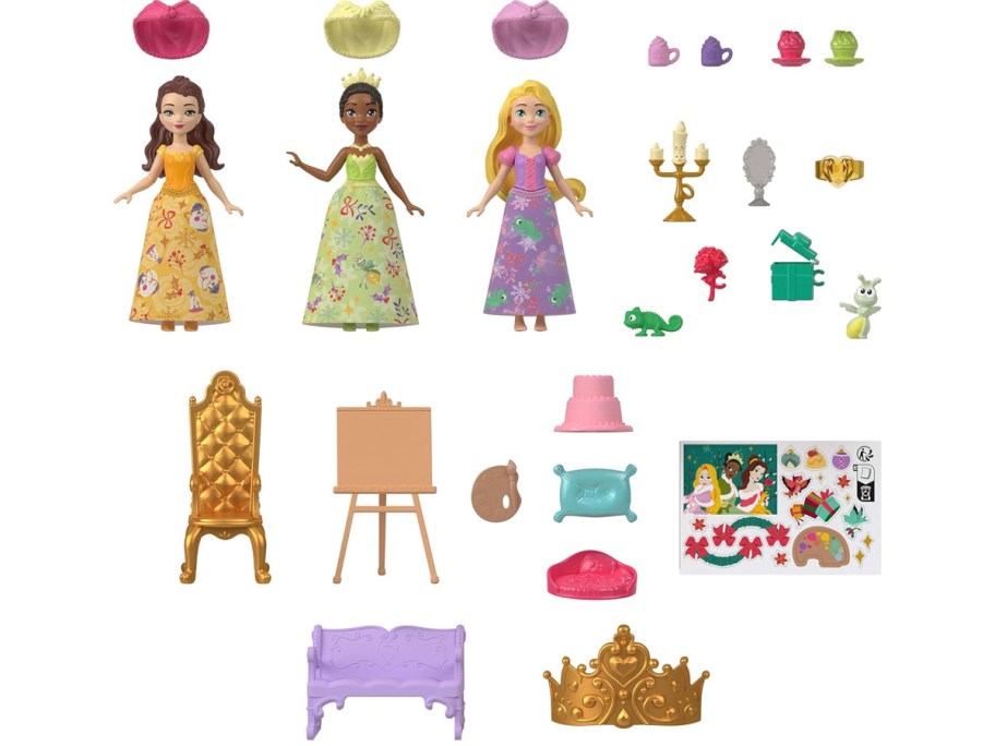 Contents of the Mattel Disney Princess Doll Advent Calendar