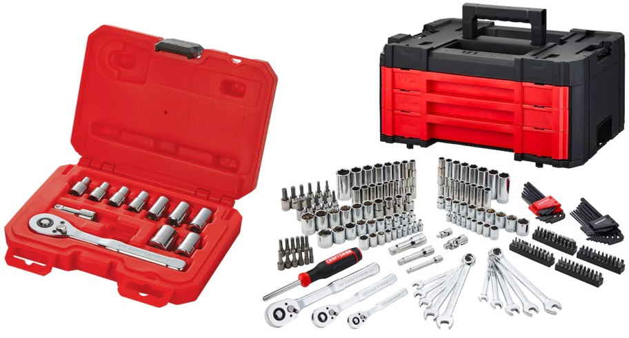 Craftsman 11-Piece Standard (SAE) Mechanics Tool Set w: Case, VERSASTACK 242-Piece Standard (SAE) and Metric Mechanics Tool Set w: Case