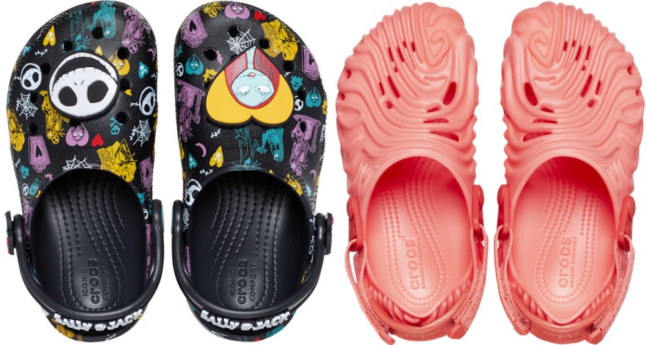 Nightmare Before Christmas and pink crocs clogs