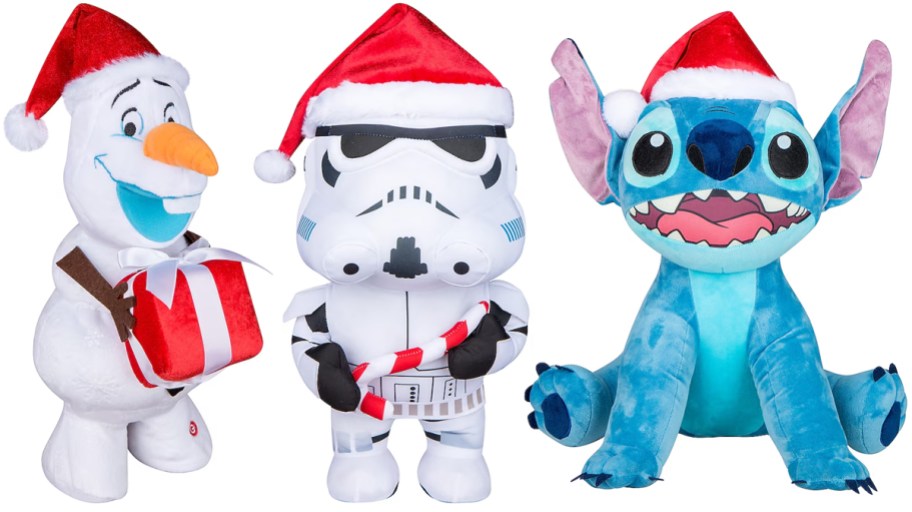 Disney Frozen 15 Olaf Plush Animated Musical Greeter, Star Wars 16 Stormtrooper, Star Wars 16 Stormtrooper, Disney 17 Stitch Plush Greeters