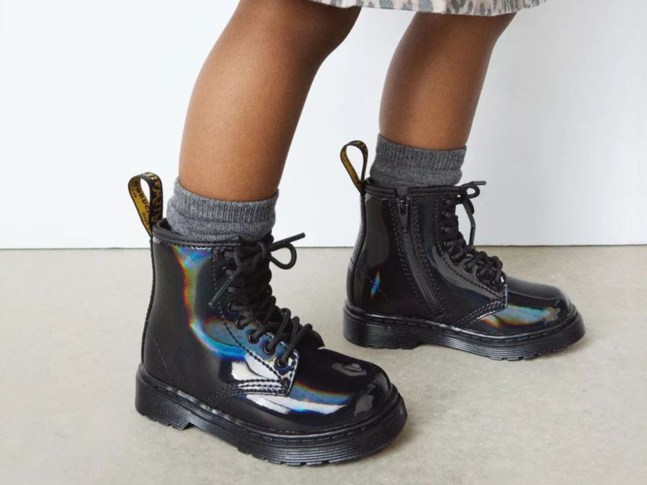 Dr. Martens Toddler 1460 Rainbow Patent Leather Boots