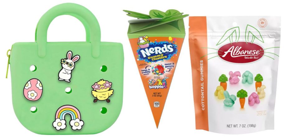 Easter DIY Charm Mini Bag, Nerds Candy and Albanese Cottontail Gummies