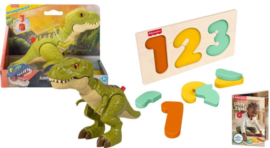 stock image of two different fisher price toys