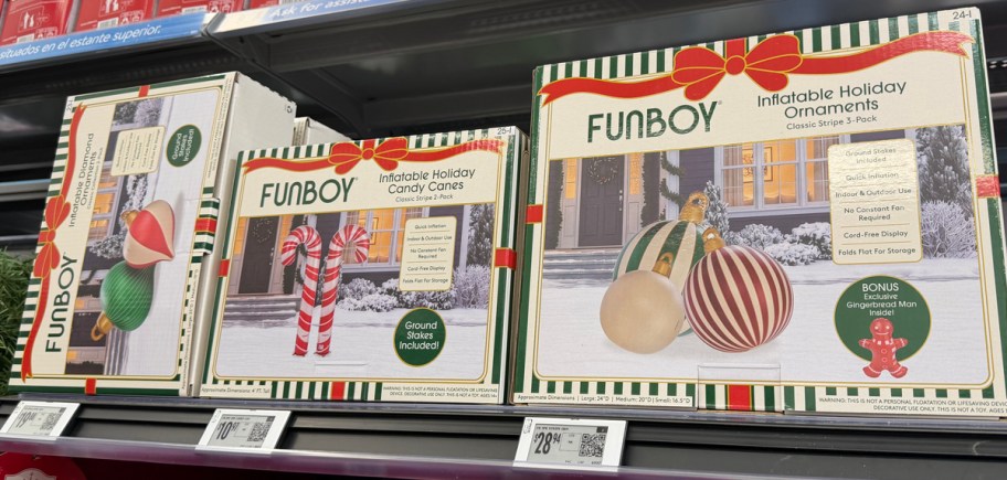 Funboy Inflatable Ornaments and Holiday Candy Canes