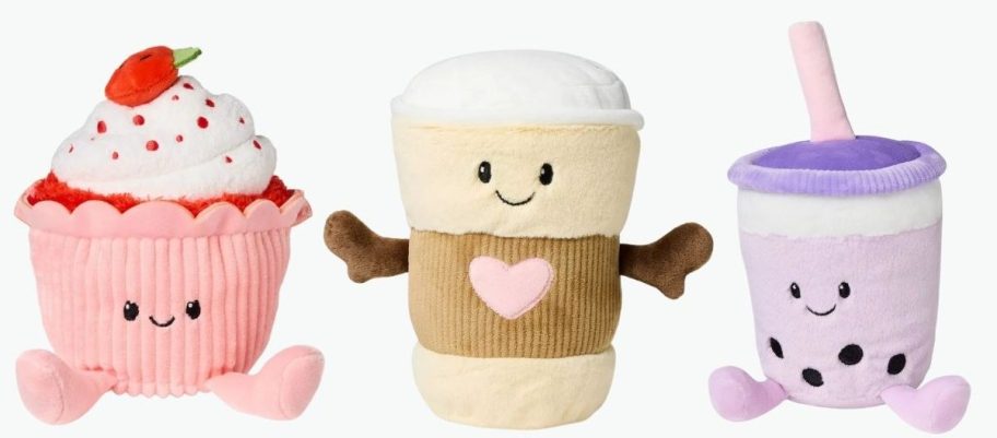 three different Gigglescape Valentines day plush 2