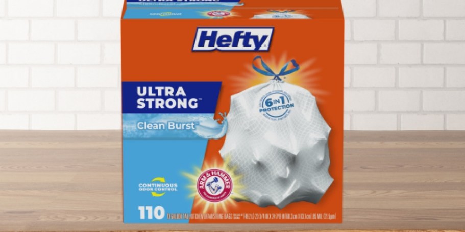 Hefty 13-Gallon Trash Bags 110-Count Only $12 Shipped on Amazon