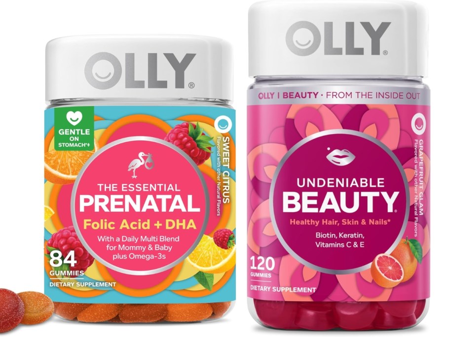 2 bottles of OLLY women's vitamins