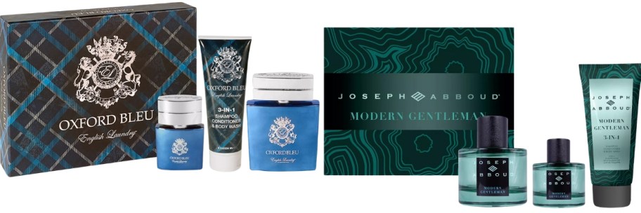 two men's fragrance sets