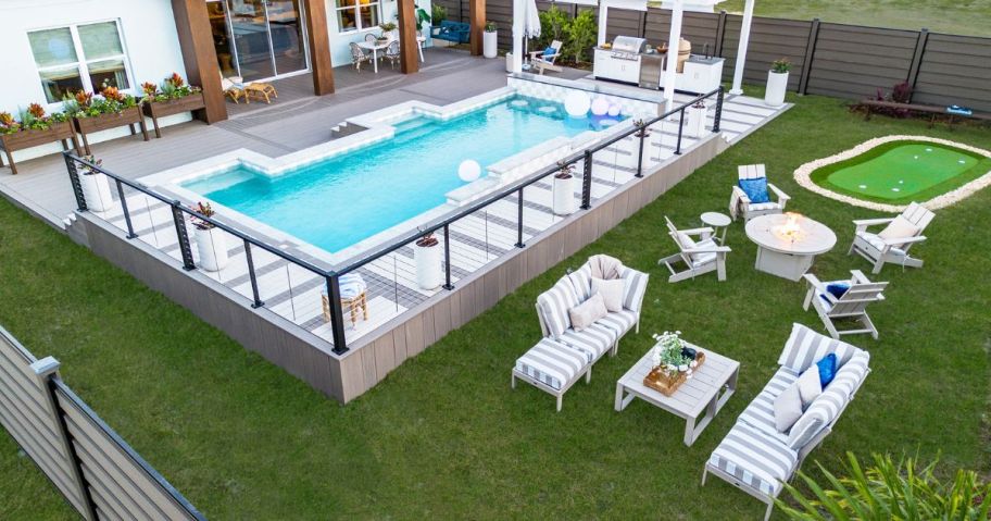 HGTV Smart Home Giveaway yard and pool