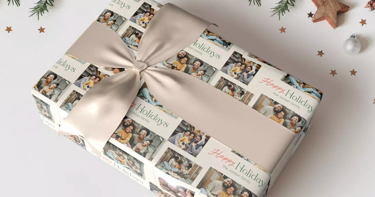 Personalize Your Gifts w/ 75% Off Custom Wrapping Paper Rolls at Staples