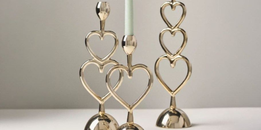 EXTRA 50% Off Anthropologie Sale | Heart Candle Holder Only $22.47 (Reg. $58) + More