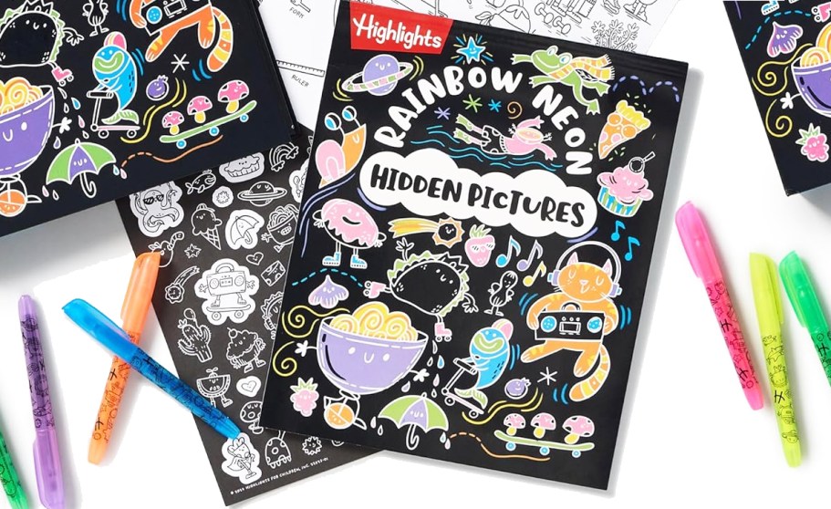 Highlights Neon Hidden Pictures Book w/ Markers & Stickers Just $6.70 on Amazon (Reg. $15)