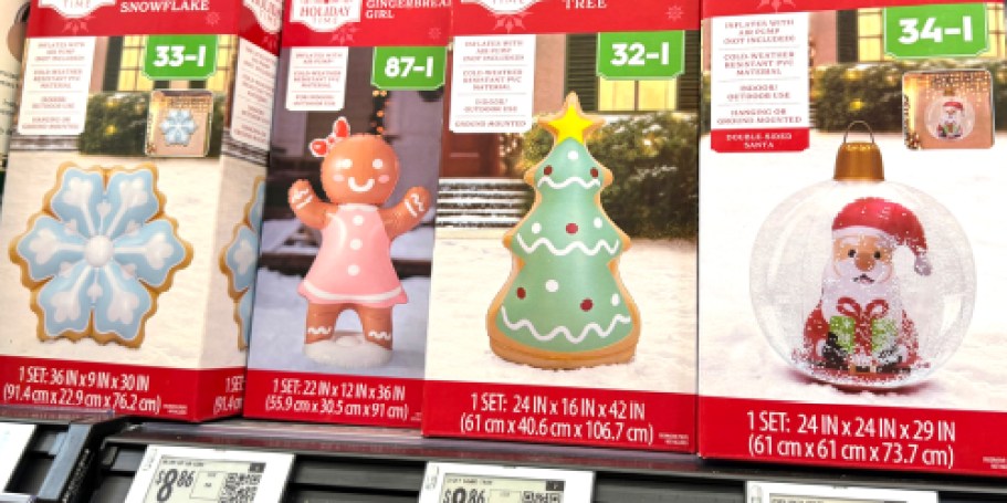 Walmart Has FUN Christmas Inflatables (Cookies, Pets, Disney, Grinch, & More)