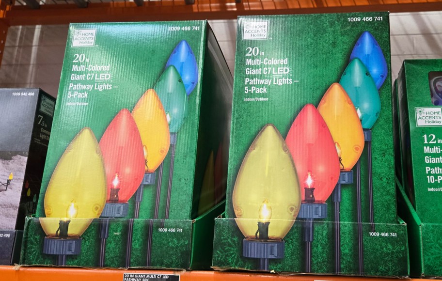 boxes of light bulb pathway lights