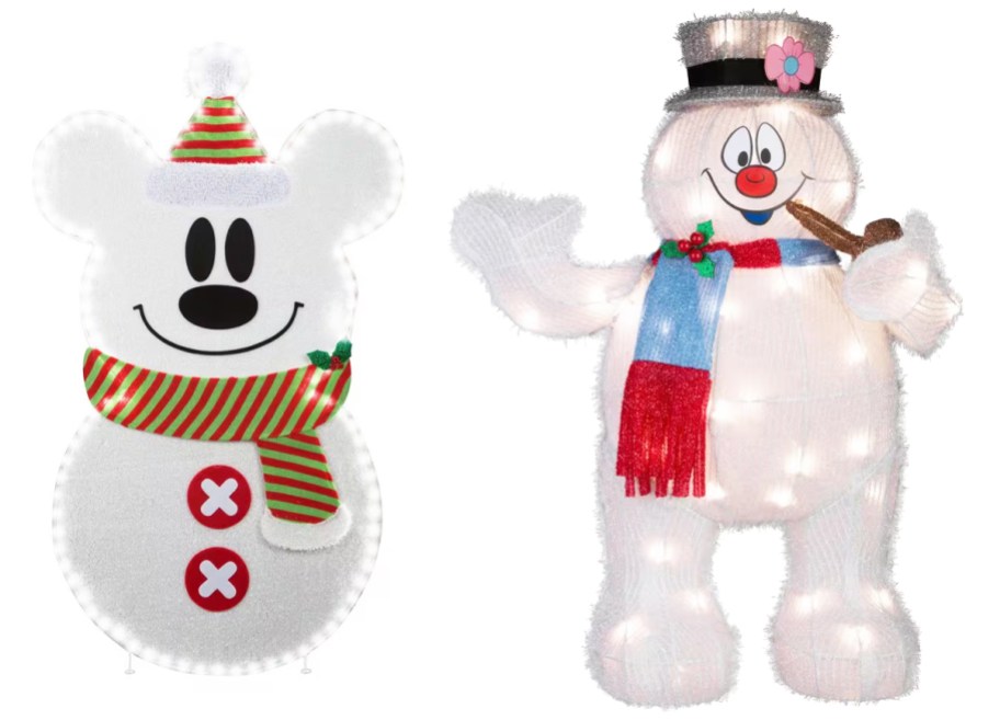 mickey mouse and frosty christmas decorations
