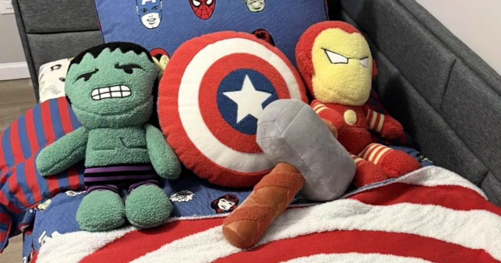 Kids bed with target pillow fort items