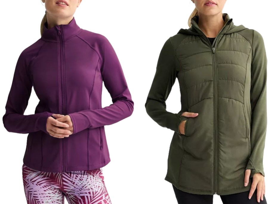 Stock images of two women wearing Tek Gear jackets
