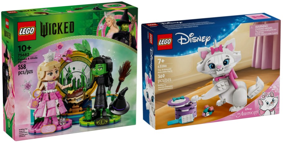 LEGO Wicked Elphaba & Glinda Figures Building Toy, LEGO Disney The Aristocats Adorable Marie Toy Building Set
