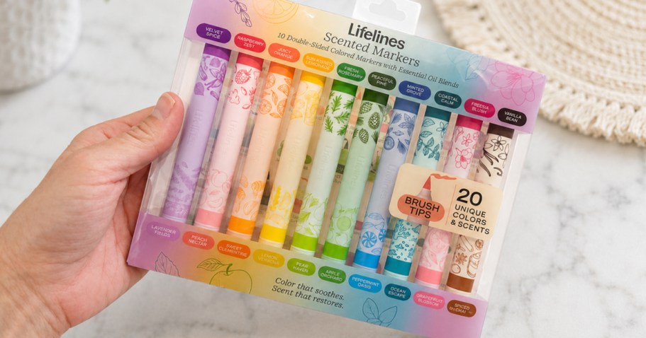 Lifelines Essential Oil Infused Scented Colored Markers from $9.99 Shipped on Amazon