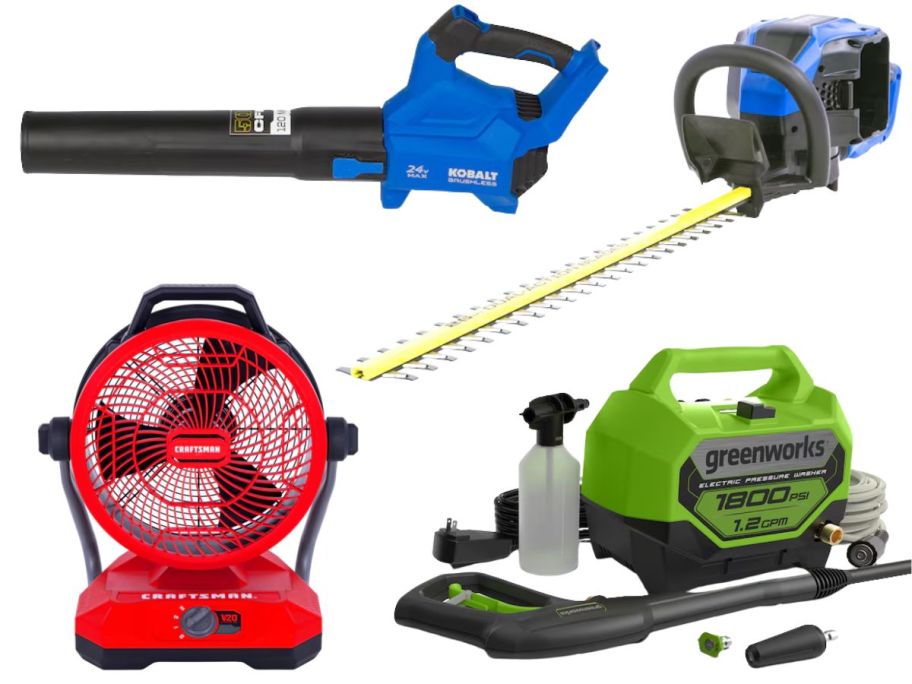 4 lawn power tools
