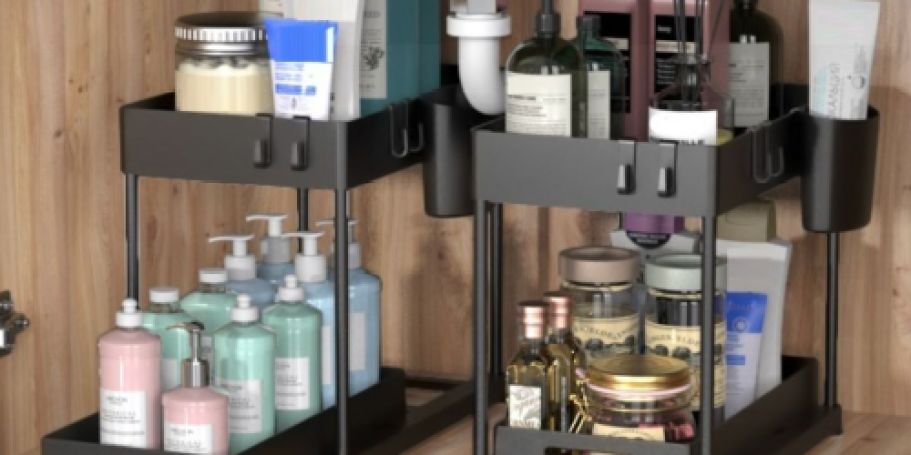 TWO Under the Sink Organizers Just $14.99 on Amazon (Reg. $30)