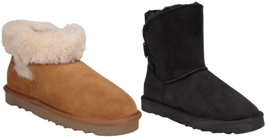 two different Macys boots