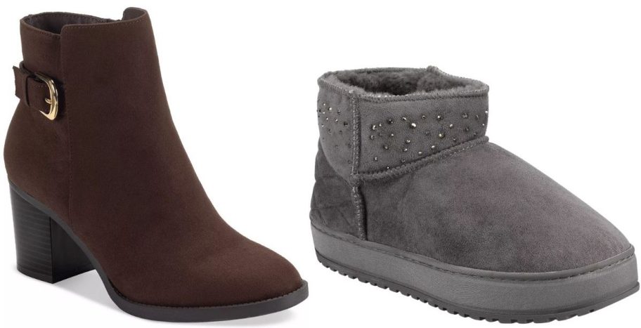 two different Macys boots sale