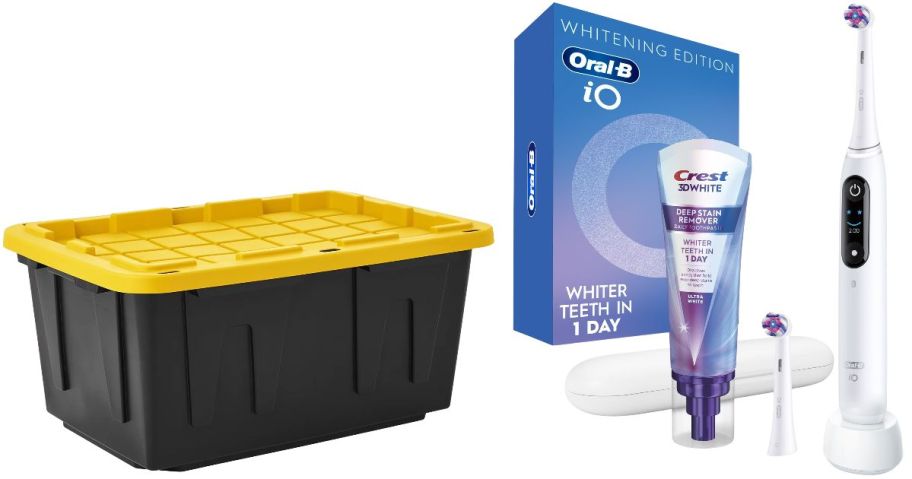 Member's Mark 27-Gallon Tote and Oral-B Rechargeable Toothbrush Whitening Edition Kit