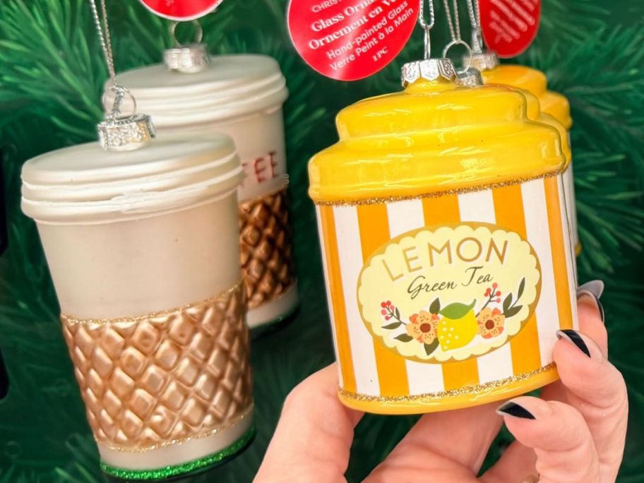 Ashland coffee Cup and GreenTea Ornaments at Michaels