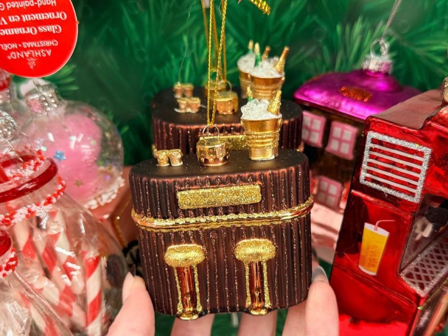 Ashland Gold Glitter Bar Counter Ornament