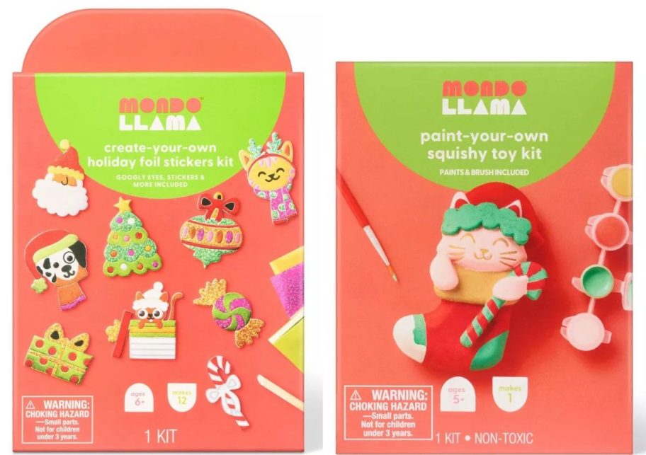 Two different Mondo llama christmas