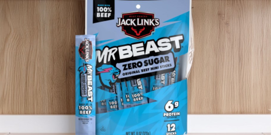 Jack Link’s MrBeast Zero Sugar Beef Sticks 12-Pack Just $5.94 Shipped on Amazon