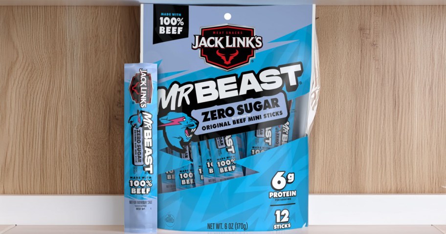 Jack Link's MrBeast Zero Sugar Beef Sticks