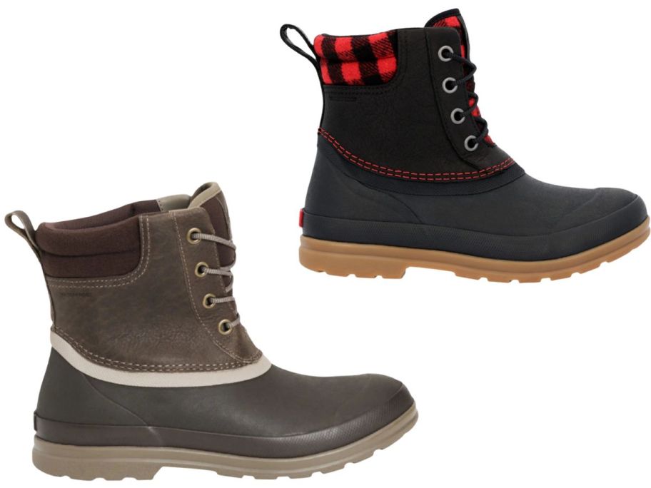 stock image of two muck boots