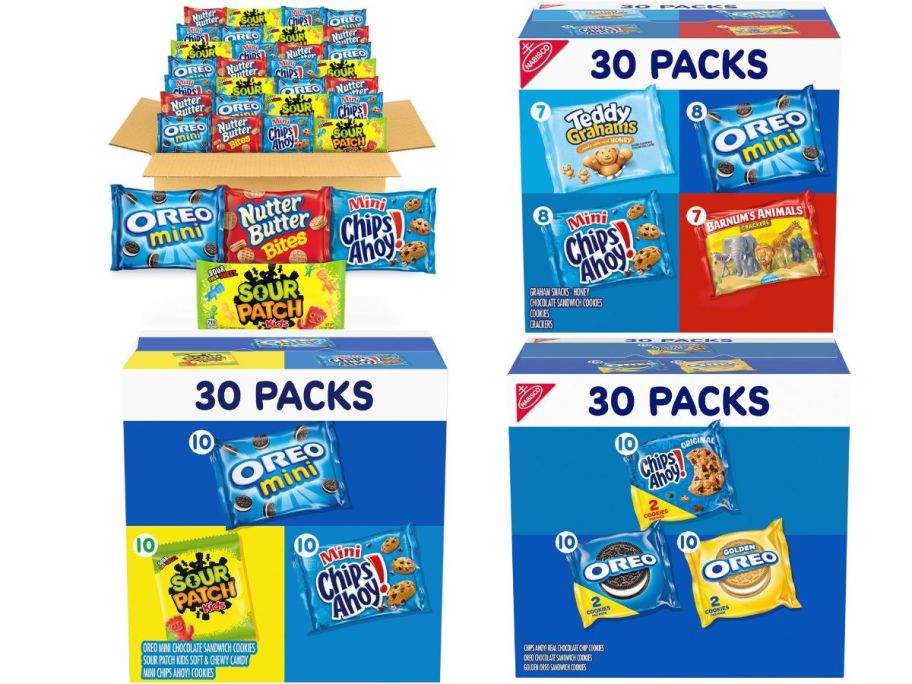 4 boxes of Nabisoc snacks