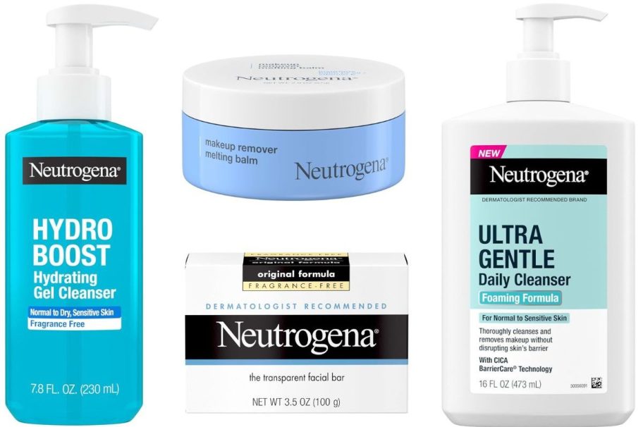 Stock images of 4 Neutrogena Cleansers